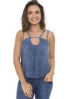 811907  Blusa Jeans Feminina de Alcinha (Frente1)