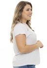 S4111913 Blusa Feminina Plus Size com Tule e Decote Gota Branco (Lateral)