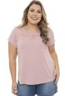 S4111919 Blusa Feminina Plus Size com Detalhe em Renda Rose  (Frente2)