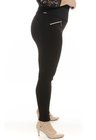 S4712904 Legging Montaria Plus Size com Zíper Preto (Lateral)