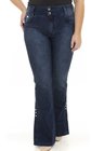 1119AR01 Calça Jeans Feminina Flare Plus Size  (Frente1)