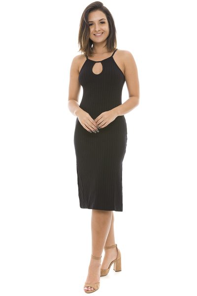Dress Vestido Justo Preto Com Tenis Moda Vestido Midi Justo Com