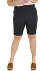 4118AR07 Bermuda Ciclista Jeans Feminina Plus Size Preta (Frente)
