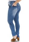 2119AR00 Calça Jeans Feminina Skinny Plus Size (Lateral)