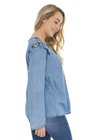 812812 Blusa Jeans Feminina (Lateral)