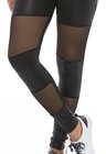 44711910 Calça Legging Cirrê com Detalhes em Tule Preto (Detalhe)