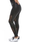 44711910 Calça Legging Cirrê com Detalhes em Tule Preto (Lateral)