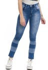 1212020 Calça Jeans Feminina Skinny com Recortes Frontais (Frente)