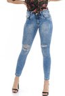 1212005  Calça Jeans Skinny Feminina Clara Rasgada New York (Frente2)