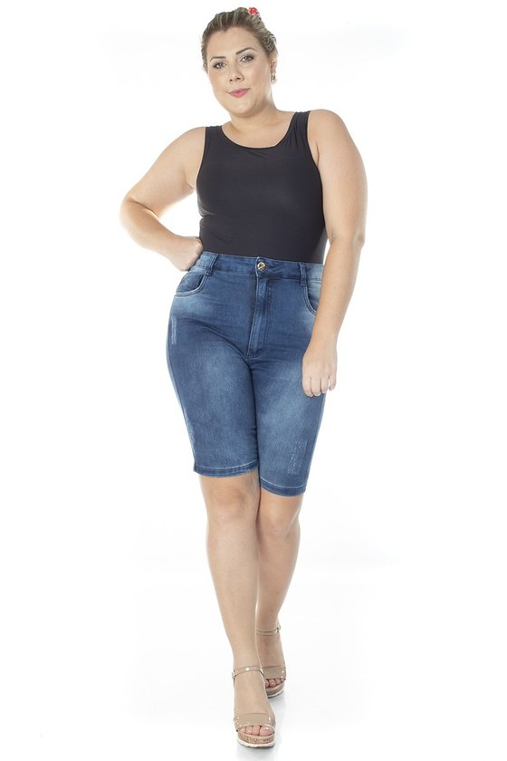 4120AR02 Ciclista Jeans Feminina Plus Size (Frente 1)