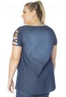 8118AR02 Blusa Jeans Feminina Plus Size Strappy (Costas)