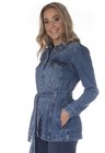 913000 Parka Jeans Feminina com Cinto (Lateral)