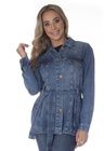 913000 Parka Jeans Feminina com Cinto (Frente 2)