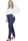 2130AR05 Calça Jeans Feminina Plus Size Barra Desfiada (Lateral 1)