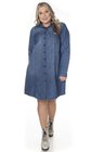7130AR01 Vestido Chemise Jeans Plus Size (Frente 2)