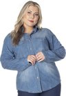 9130AR10 Camisa Jeans Feminina Plus Size (Frente)