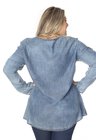 8128AR04 Blusa Jeans Plus Size com Bordado e Rebites (Costas)