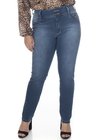 2130AR03 Calça Jeans Skinny Feminina Plus Size Cós Largo (Frente1)