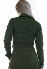 913010028 Jaqueta Cropped Desfiada Verde Militar (Costas)