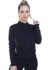 44513000003 Casaco Moletom Feminino com Paetê Preto (Frente)
