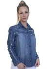 913014- Camisete Jeans Feminino com Desfiado (Frente)