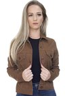913005048 Jaqueta Jeans Feminina Castanho (Frente)