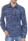922804 Camisa Jeans Masculina Estampada (Frente)