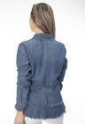 912806 Blusa Jeans Manga Longa com Babados (Costas)