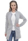 44512926084 Blazer de Moletom Feminino Forrado Mescla (Frente)