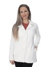 44512930198 Blazer de Moletom Feminino com Guipir Off White (Frente 1)