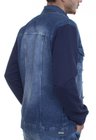 922601 Jaqueta Jeans Masculina Manga Moletom (Costas)
