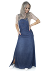 713017 Jardineira Saia Longa Jeans (Frente)
