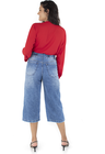 312102 Pantacourt Jeans com Ajuste na Cintura (Costas 1)