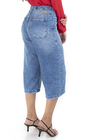 312102 Pantacourt Jeans com Ajuste na Cintura (Lateral 2)