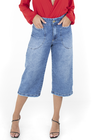 312102 Pantacourt Jeans com Ajuste na Cintura (Frente 2)