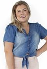 8121AR00 Blusa Jeans com Nó (Frente)