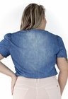 8121AR00 Blusa Jeans com Nó (Costas)