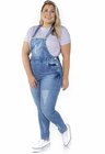 7121AR06 Jardineira Jeans Feminina Plus Size (Frente 1)