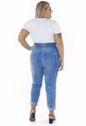 1131AR03 Calça Jeans Clochard com Cós de Elástico Plus Size Isa (Costas 1)