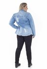 9131AR04 Jaqueta Jeans Destroyed Plus Size Laila (Costas)
