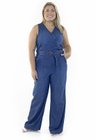 7131AR00 Macacão Jeans Pantalona Longo Plus Size Anna (Frente 1)