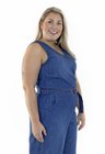 7131AR00 Macacão Jeans Pantalona Longo Plus Size Anna (Lateral 2)