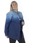 9130AR14 Camisa Jeans com Fenda Plus Size Viviane (Lateral 2)