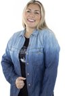 9130AR14 Camisa Jeans com Fenda Plus Size Viviane (Frente 2)