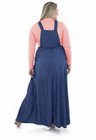 7121AR11 Jardineira Saia Longa Jeans Plus Size Carina (Costas)