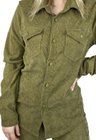 913111028 Camisa em Veludo Cotelê Verde Militar (Frente 1)