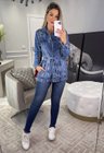 913000 Parka Jeans Feminina com Cinto Dalila