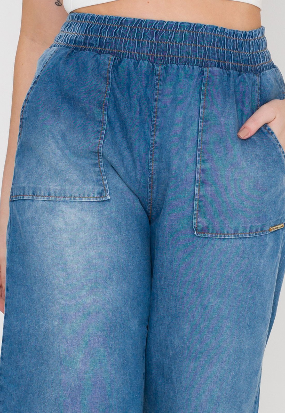 Pantacourt Jeans Cós Elástico Cássia