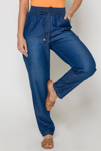 Denim CalÇa Jeans Feminina Com Elastico Calça Jeans Comfort Com