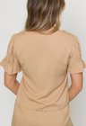 04 blusa de viscose caqui nude com elastico nas mangas anna